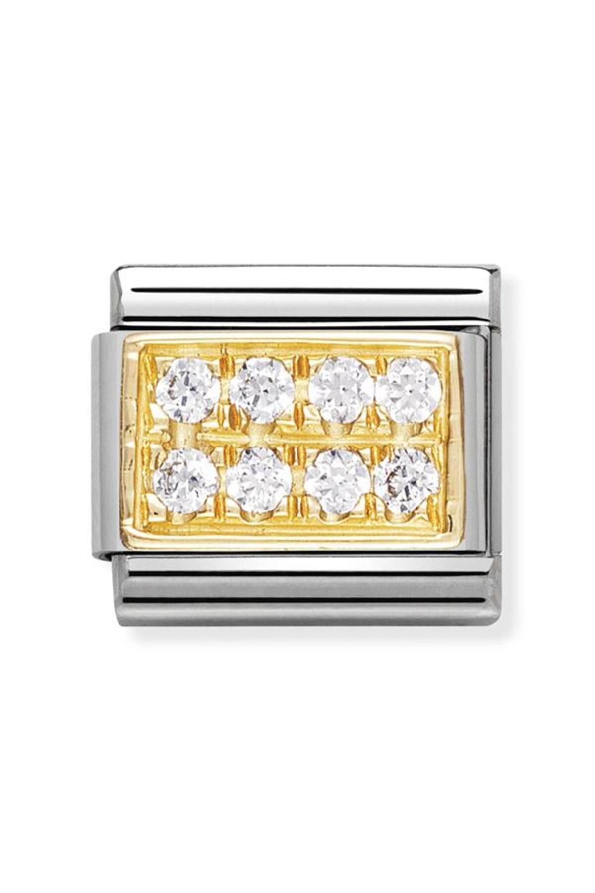 Composable Classic Pave In Stainless Steel With 18k Gold And Cubic Zirconia White Cz