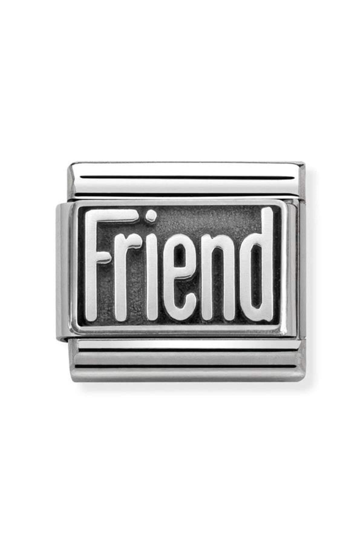 Composable Classic Plates Oxıdızed Steel And Silver 925 (31_frıend)