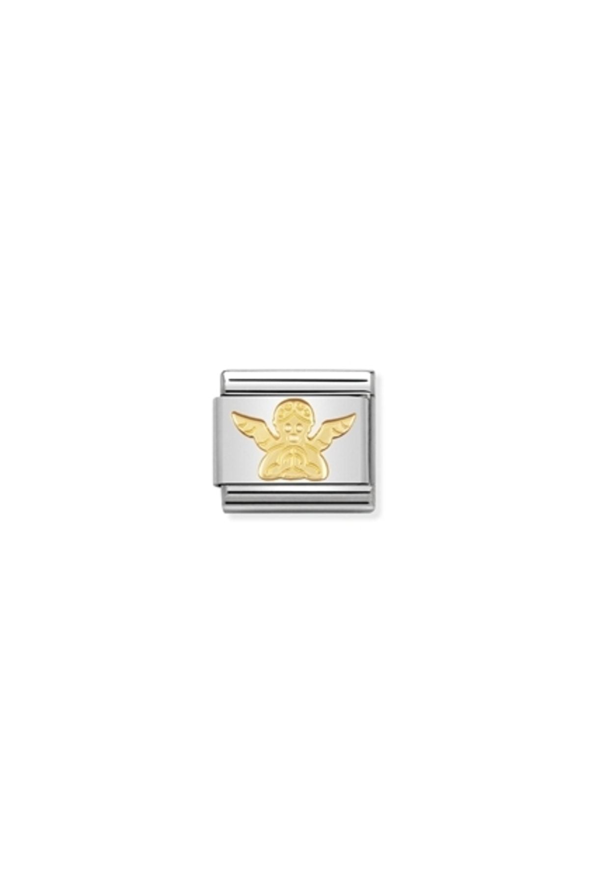 Composable Classic Relıgıous In Stainless Steel And 18k Gold (04_angel)