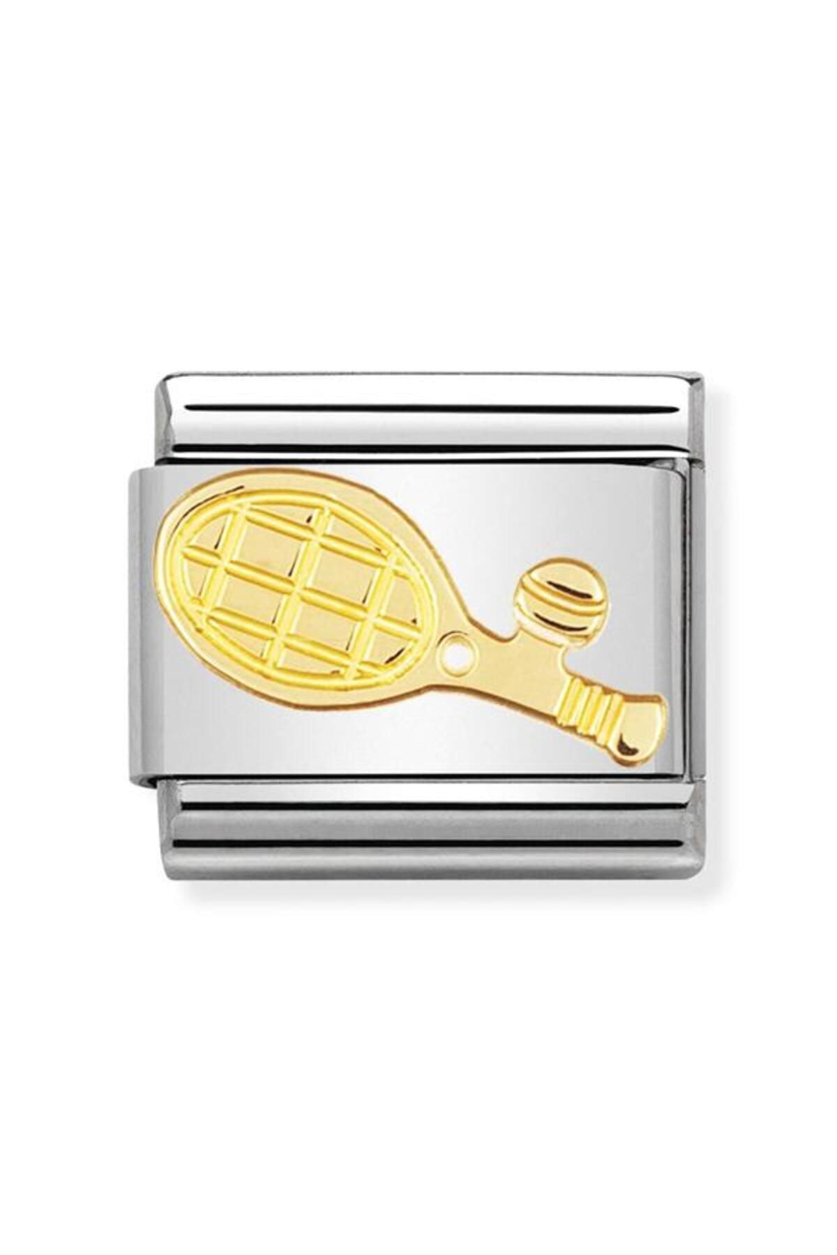 Composable Classic Sports In Stainless Steel With 18k Gold (05_tennis Racket)