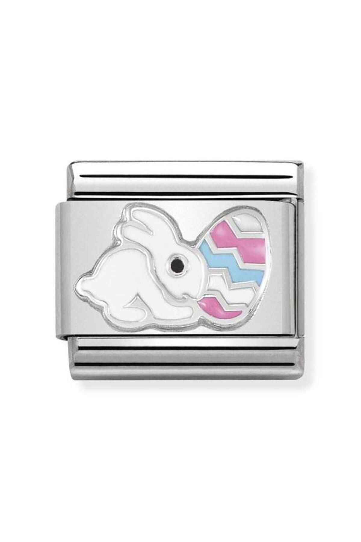 Composable Classic Symbols In Stainless Steel, Enamel And Arg, 925 (19_easter Bunny)