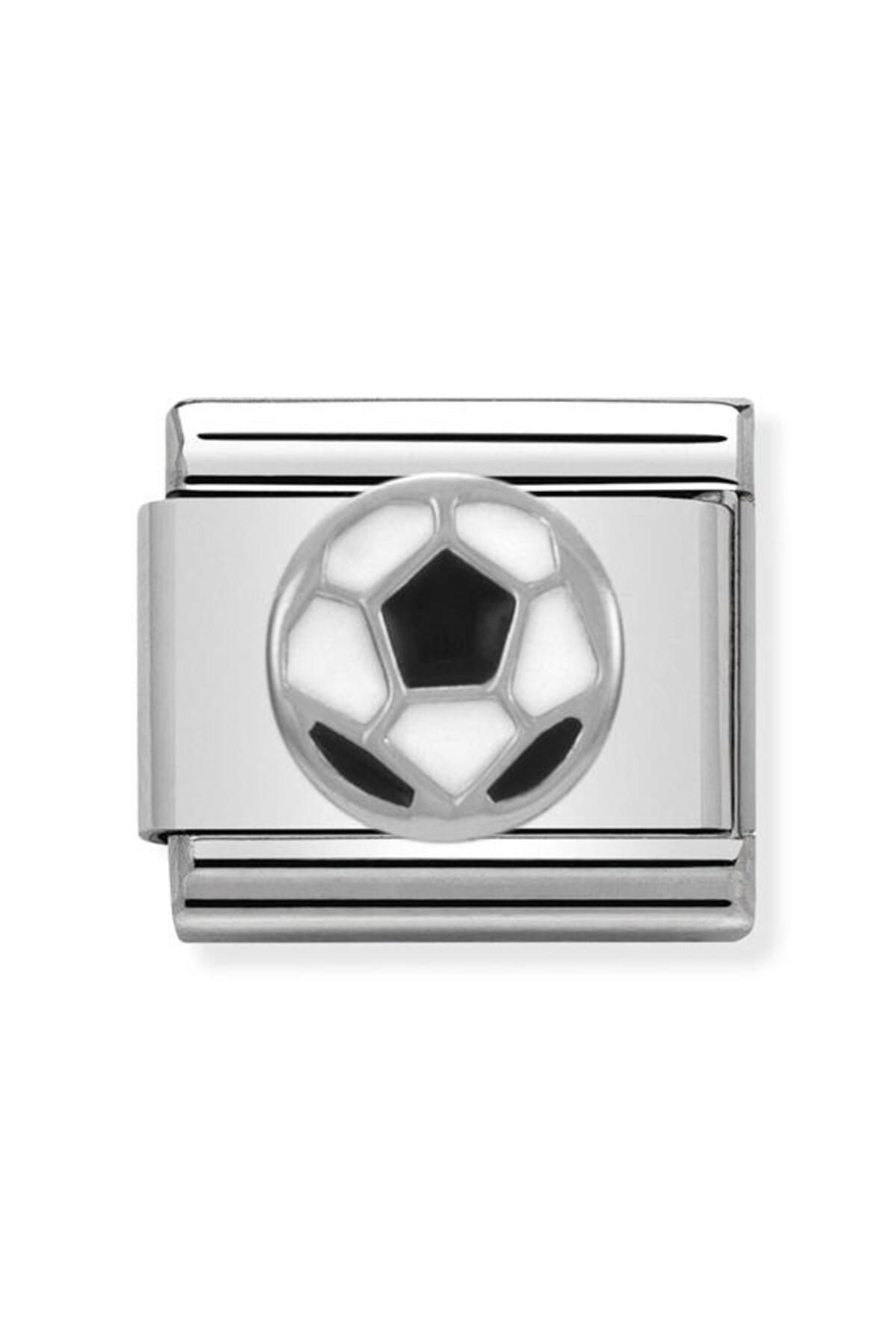 Composable Classic Symbols In Stainless Steel , Enamel And Silver 925 (13_soccer Ball)