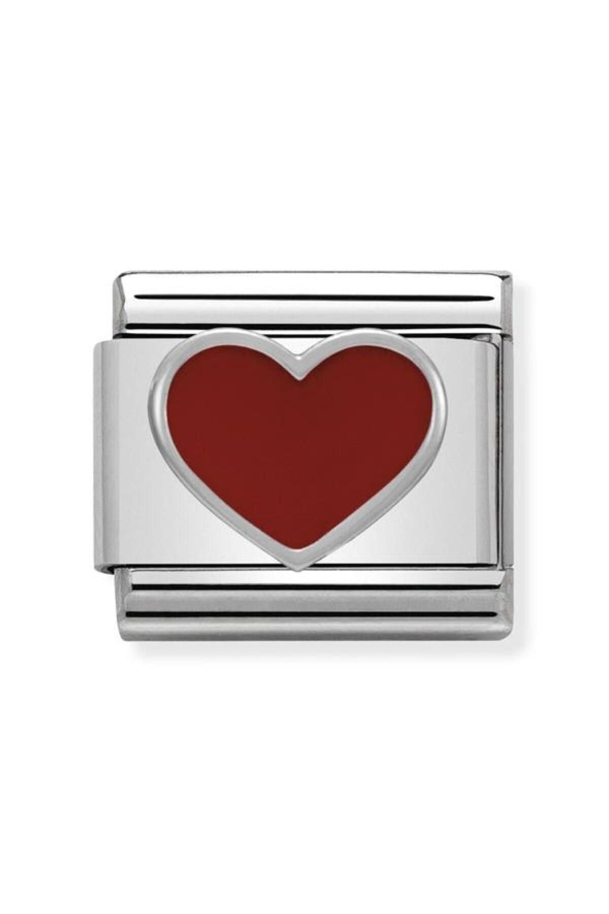 Composable Classic Symbols In Stainless Steel , Enamel And Silver 925 (17_red Heart)