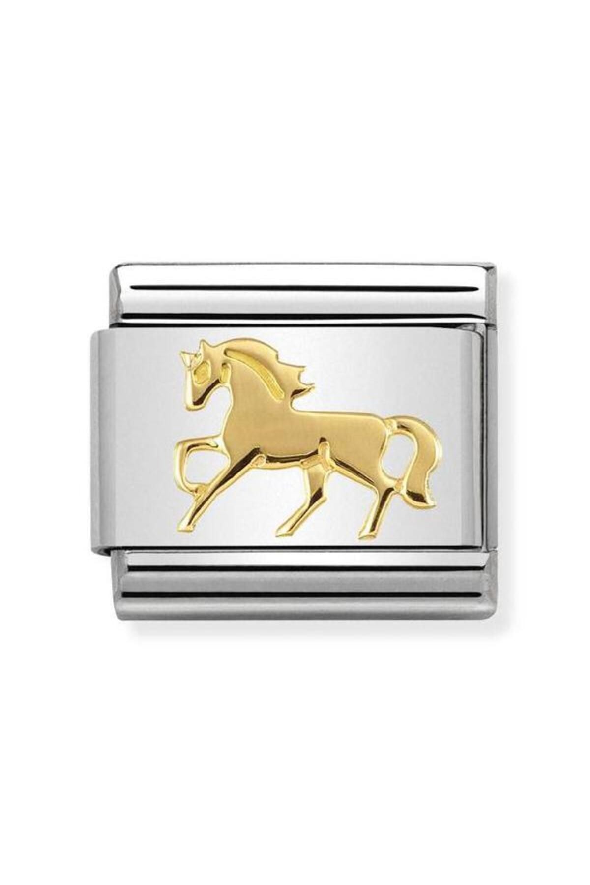 Composable Classic Symbols Steel And 18k Gold (26_galloping Horse)