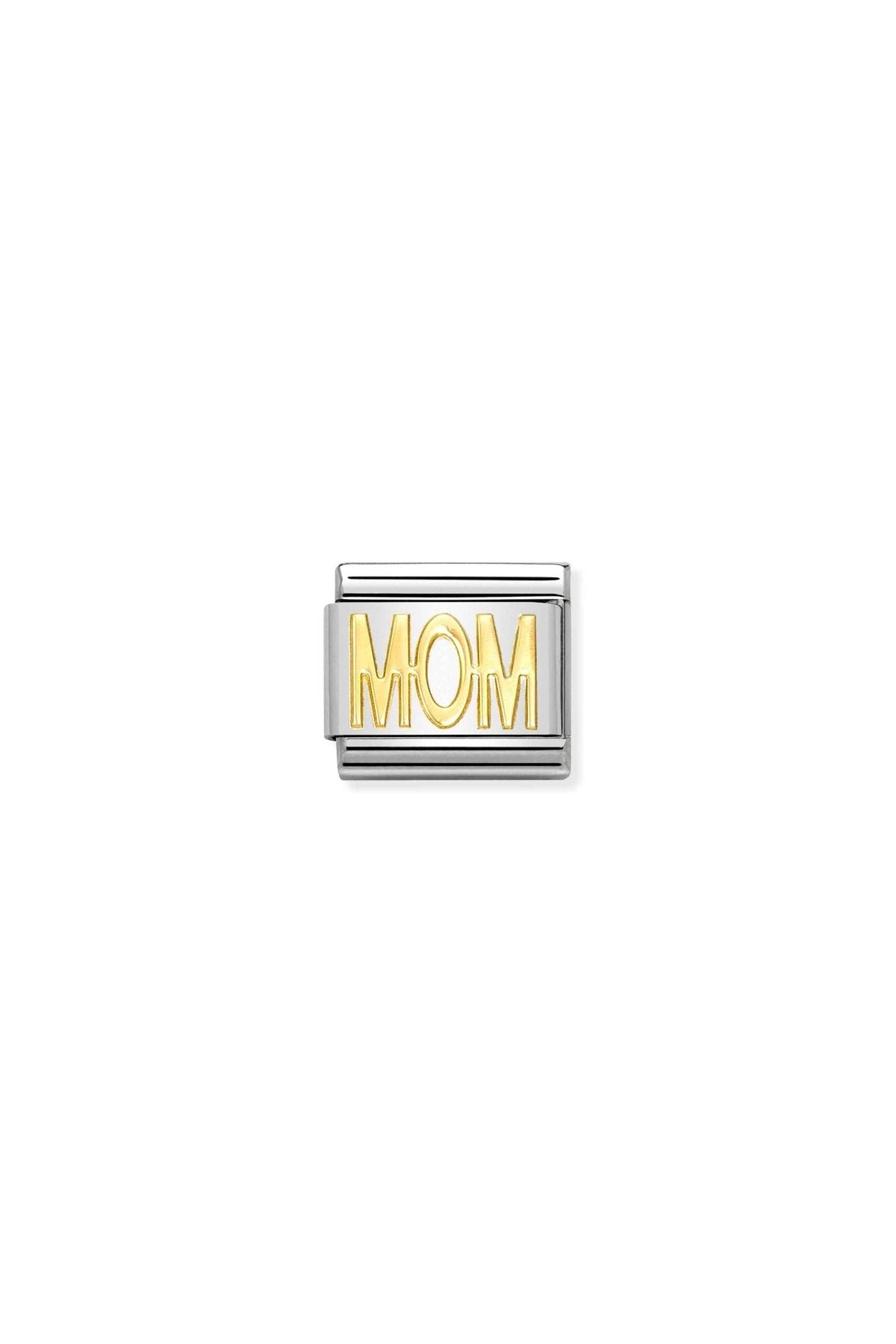 Composable Classic Wrıtıngs In Stainless Steel With 18k Gold (01_mom)