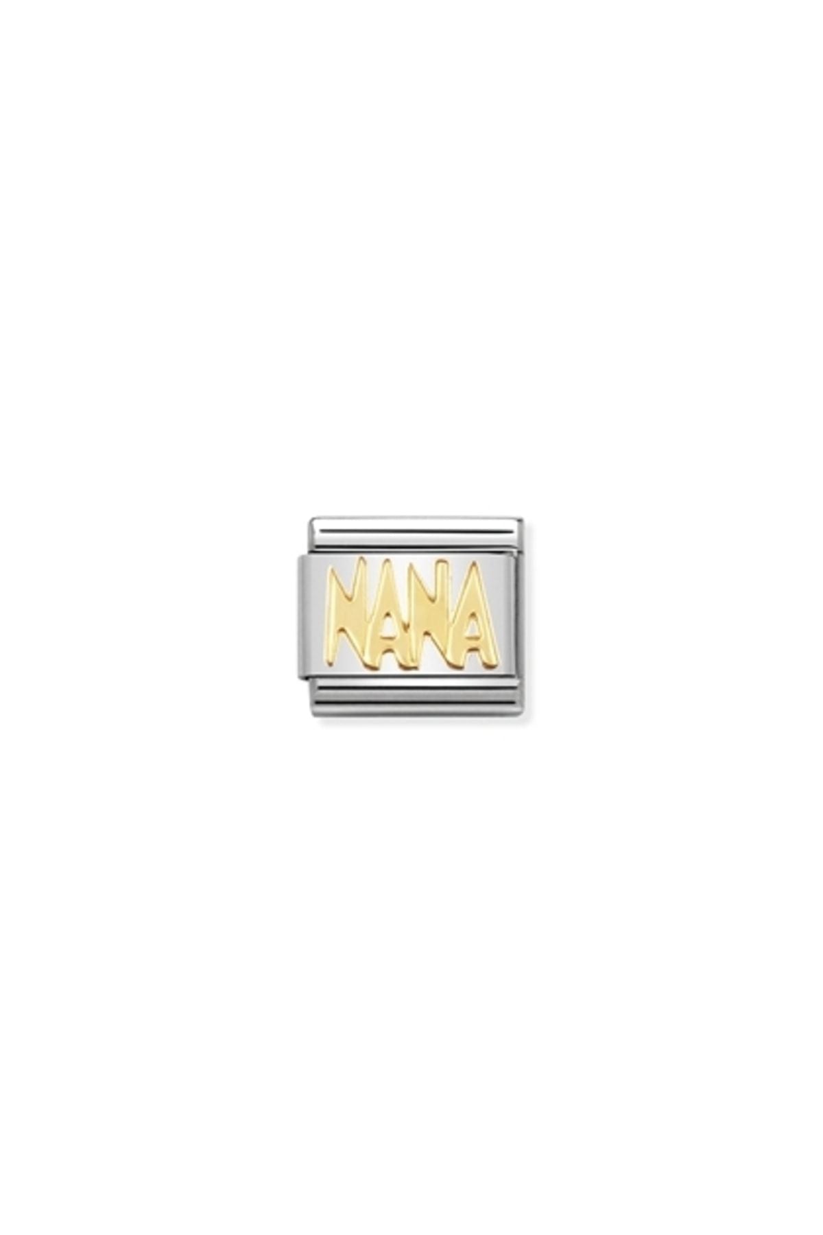 Composable Classic Wrıtıngs In Stainless Steel With 18k Gold (09_nana)
