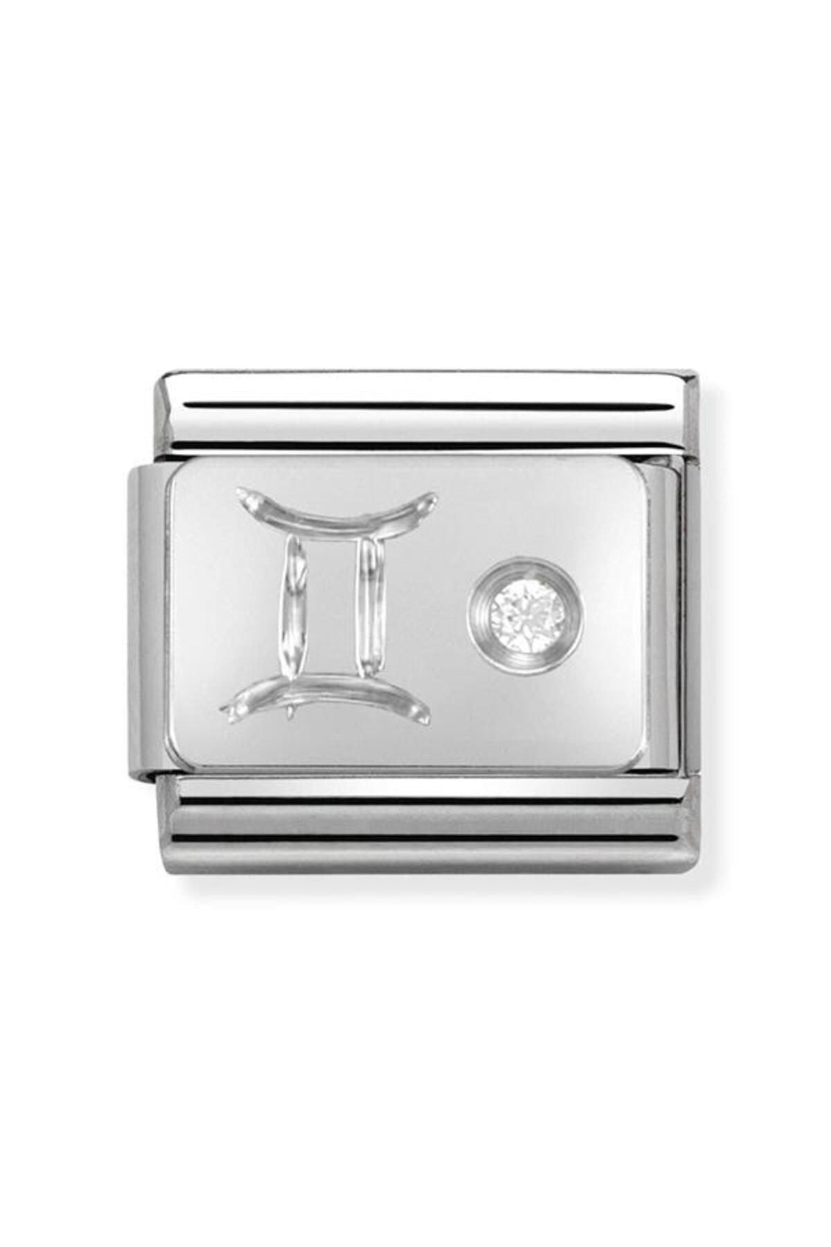 Composable Classic Zodıac Stainless Steel, Cub, Zirc And 925 Silver (03_gemini) Charm