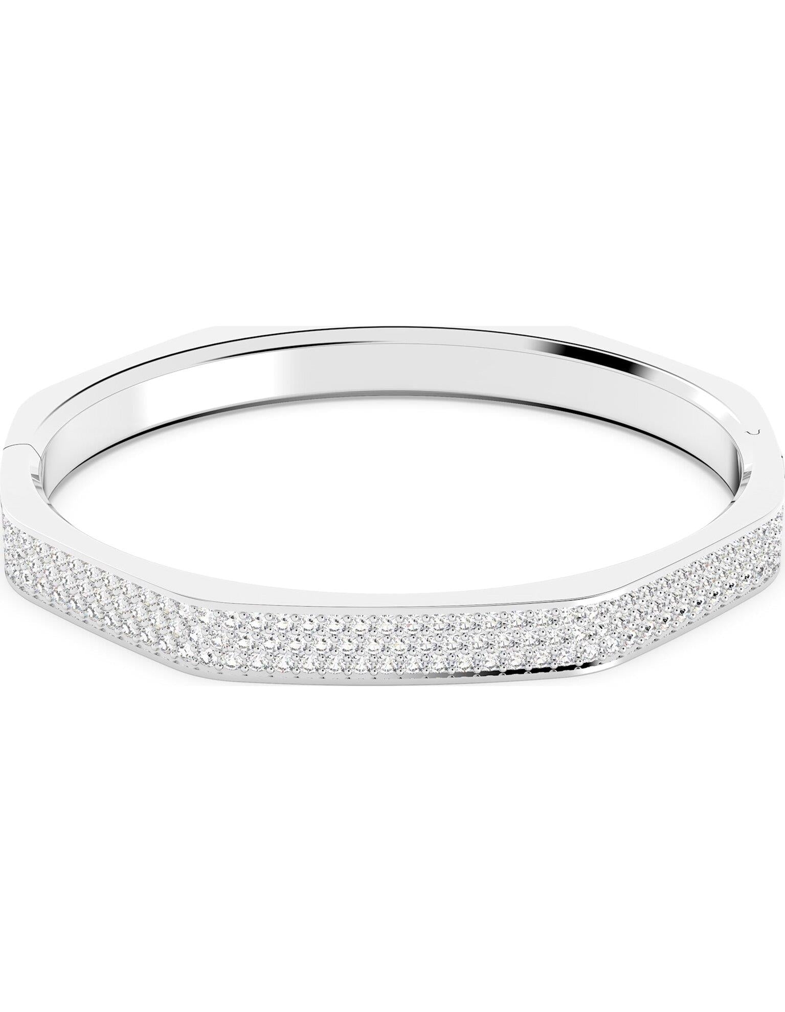 Dextera Bangle Bileklik, Octagon Cut, Beyaz, Rodyum Kaplama - 5655625  L