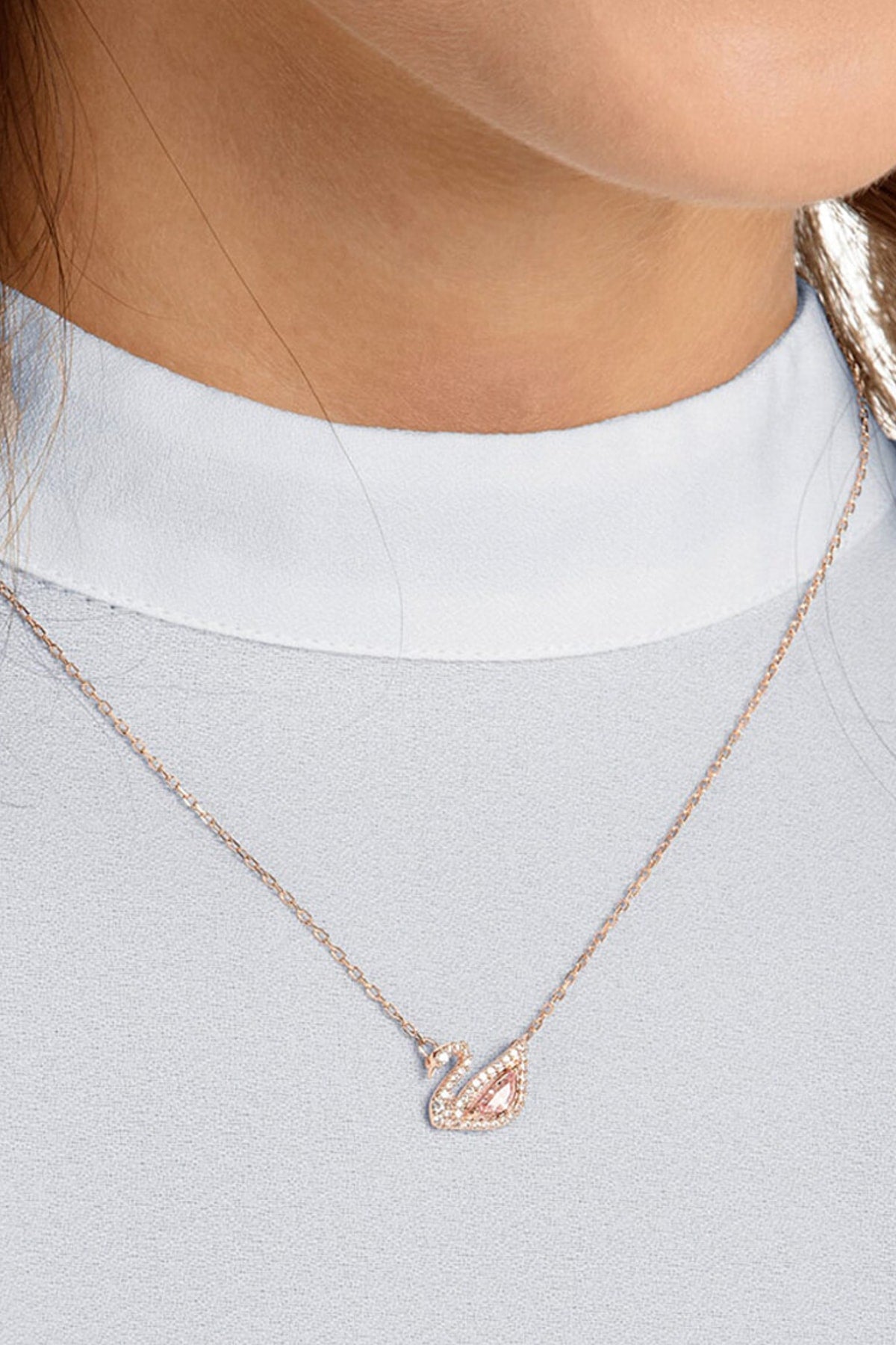 Kadın Kolye Dazzling Swan:Necklace Czmo/Ros 5469989