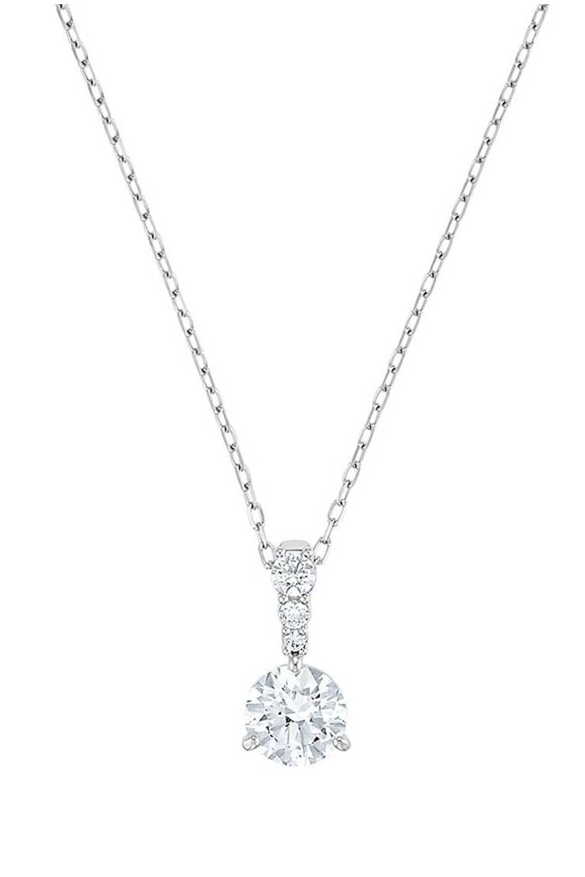 Kolye Solitaire:Pendant 7Mm Czwh/Rhs 5472635