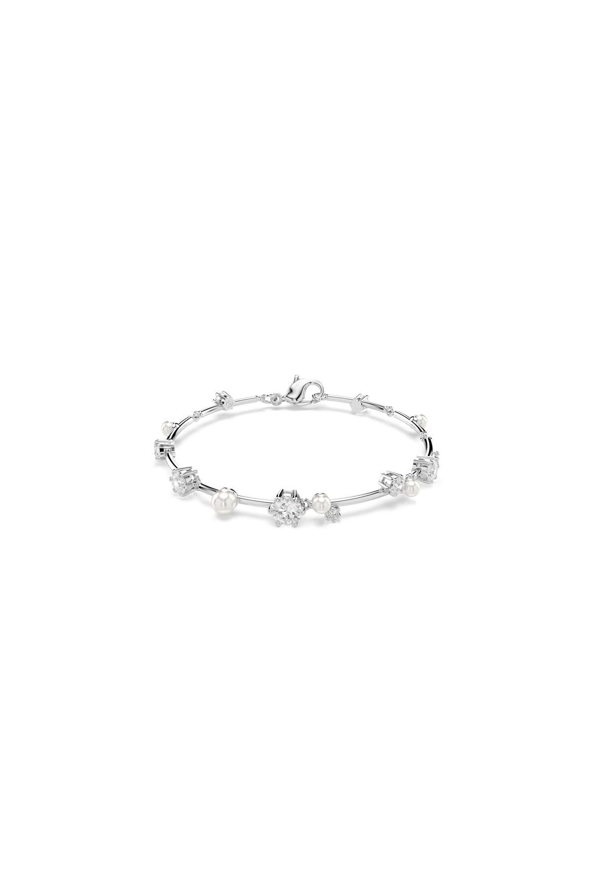 Swarovski Bilezik Constella:Bracelet Pearl Whı/Rhs M 5707511