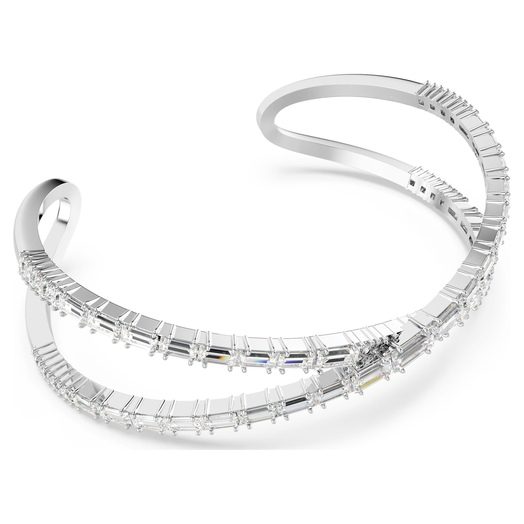 Swarovski Bilezik Hyperbola:Cuff Whıte/Rhs L 5677627