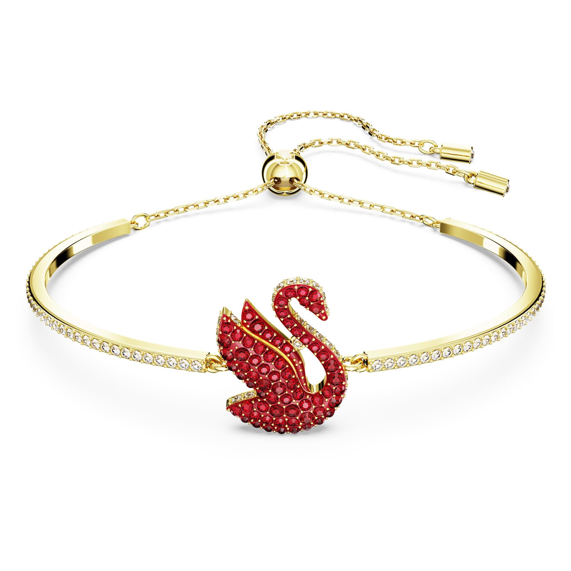 Swarovski Bilezik iconic Swan:Bracelet Xs Red Scar/Gos S 5649774