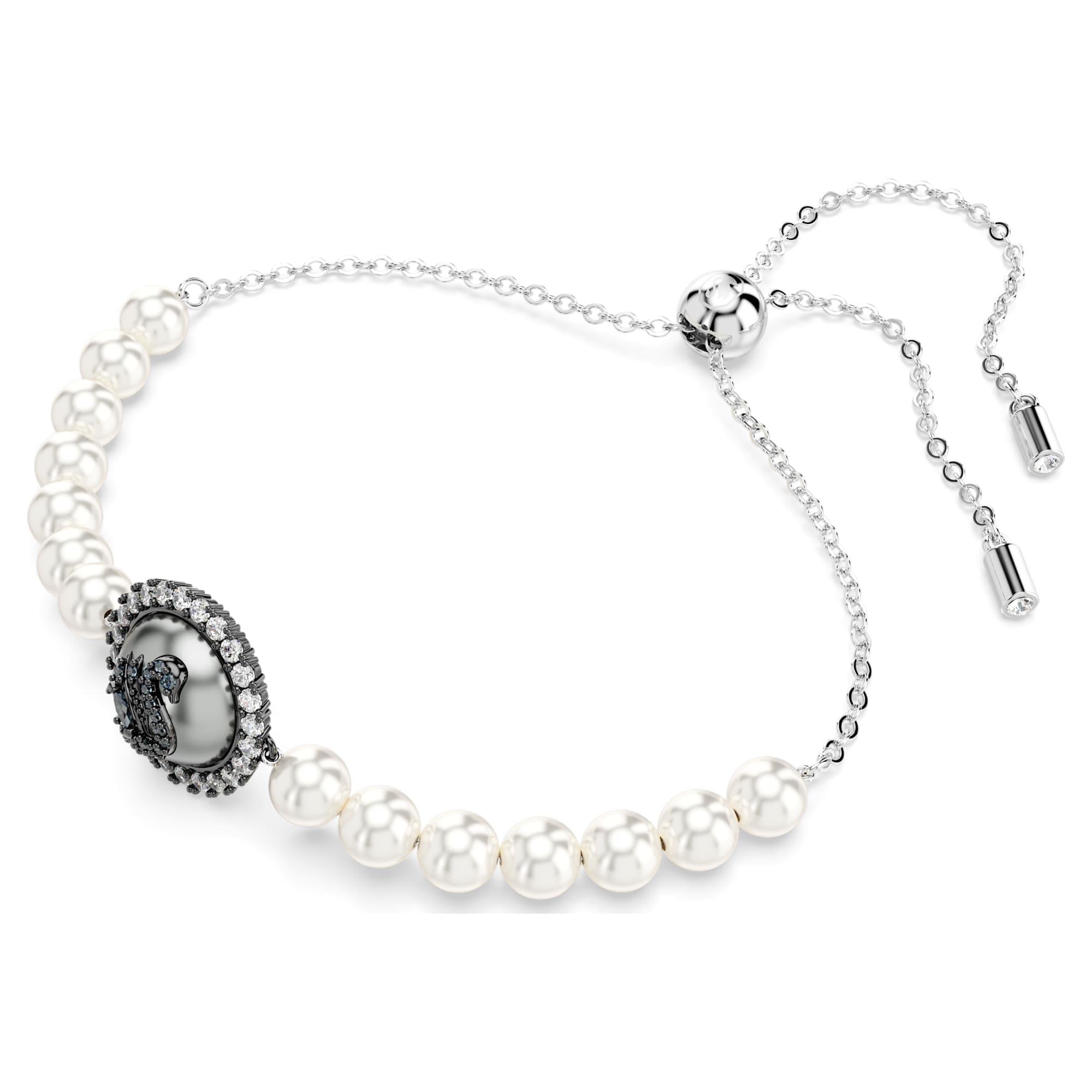 Swarovski Bilezik Swan:Bracelet Prl Gry/Rhs M 5680851