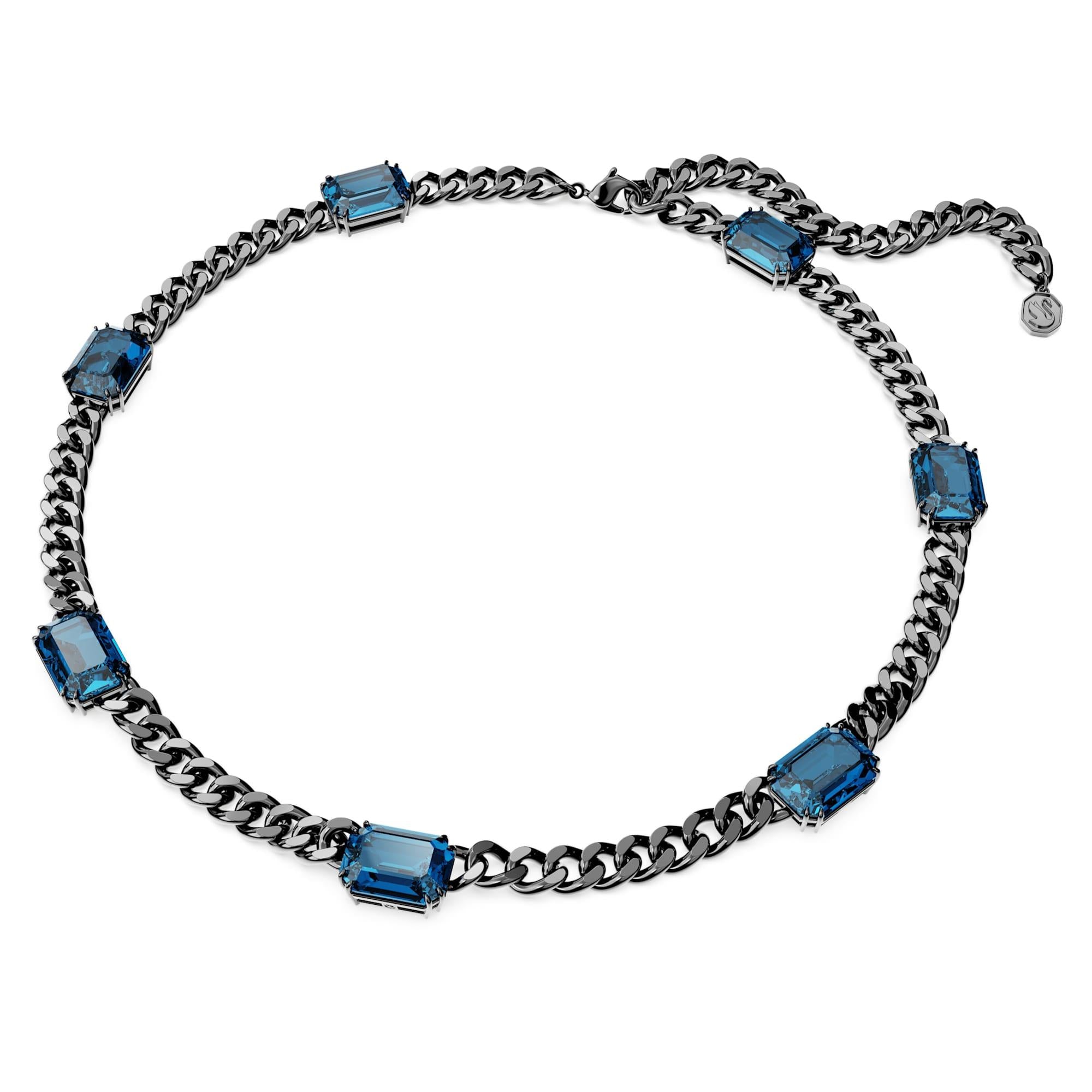 Swarovski Kolye Millenia:All Ard Octagon Blu/Bru 5671243