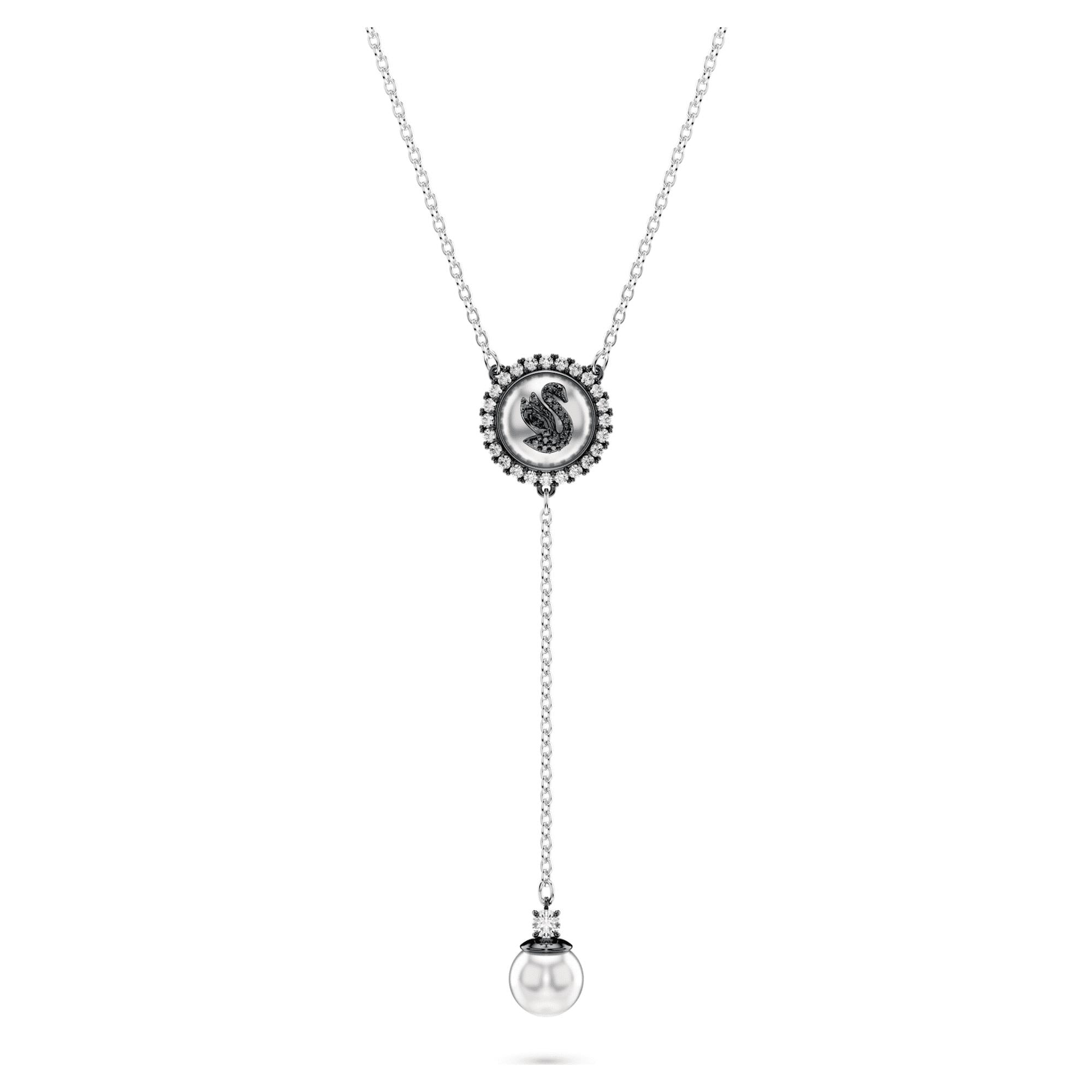 Swarovski Kolye Swan:Necklace Prl Gry/Rhs 5681403