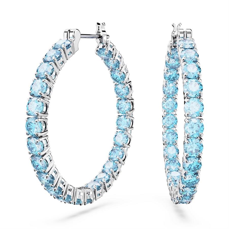 Swarovski Küpe Matrix:Pe Hoop M Aquam/Rhs 5647446