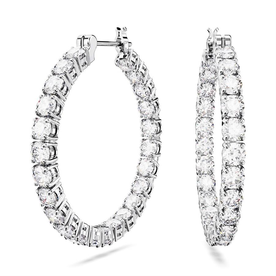 Swarovski Küpe Matrix:Pe Hoop M Whi/Rhs 5647715