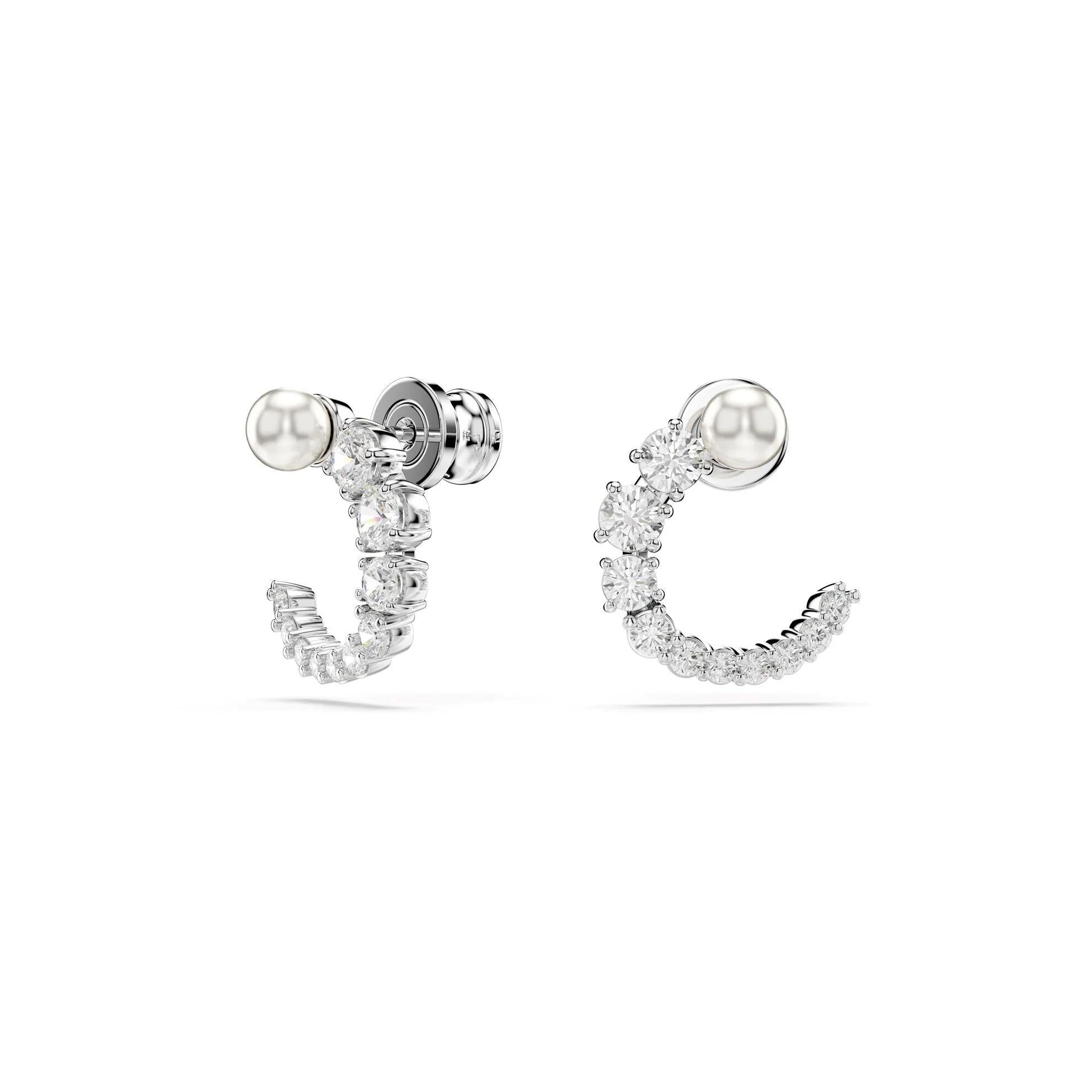 Swarovski Matrix Pe STUD CIRCLE WHITE/RHS 5692260