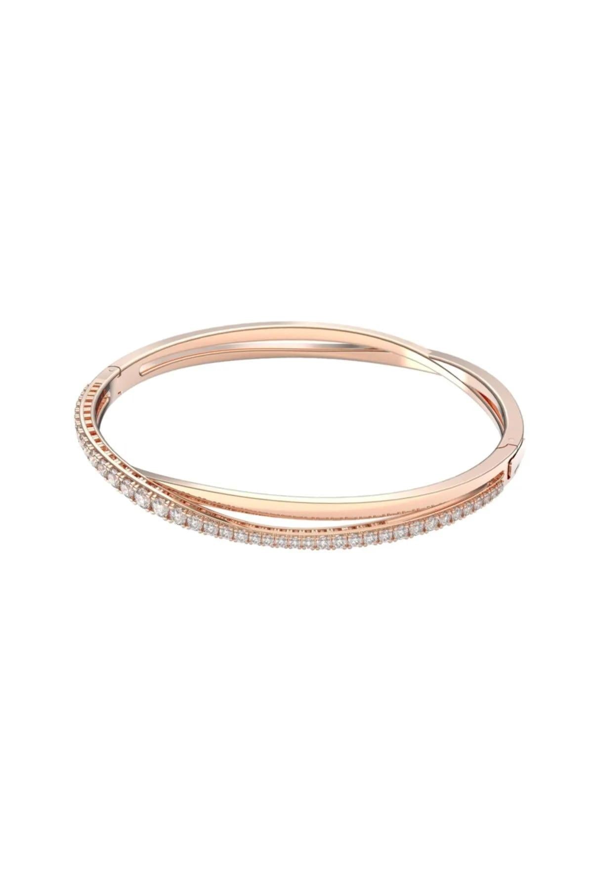 Swarovski Bilezik Twıst:Bangle Whıte/Ros 5620552