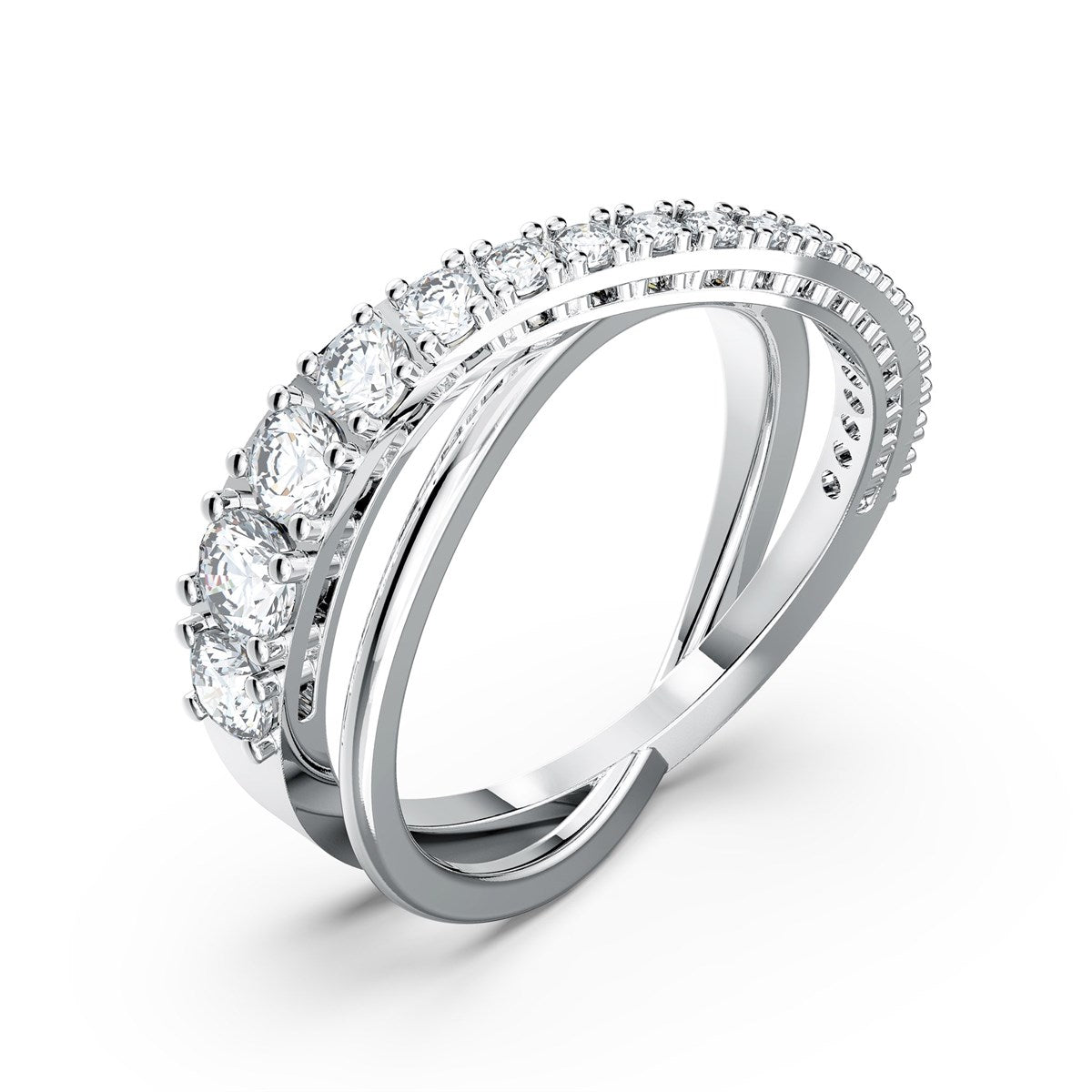 Swarovski Twist Rows Yüzük Beyaz 58 5572718